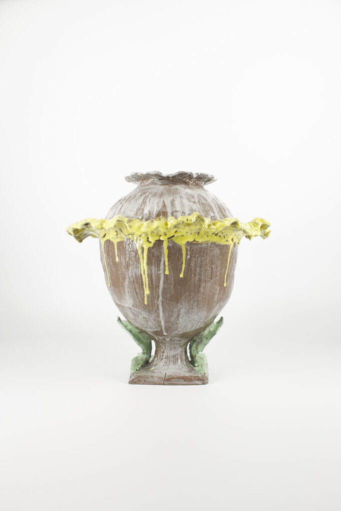 Sunflower, 2023,ceramics, glaze, H 35 x W 37cm