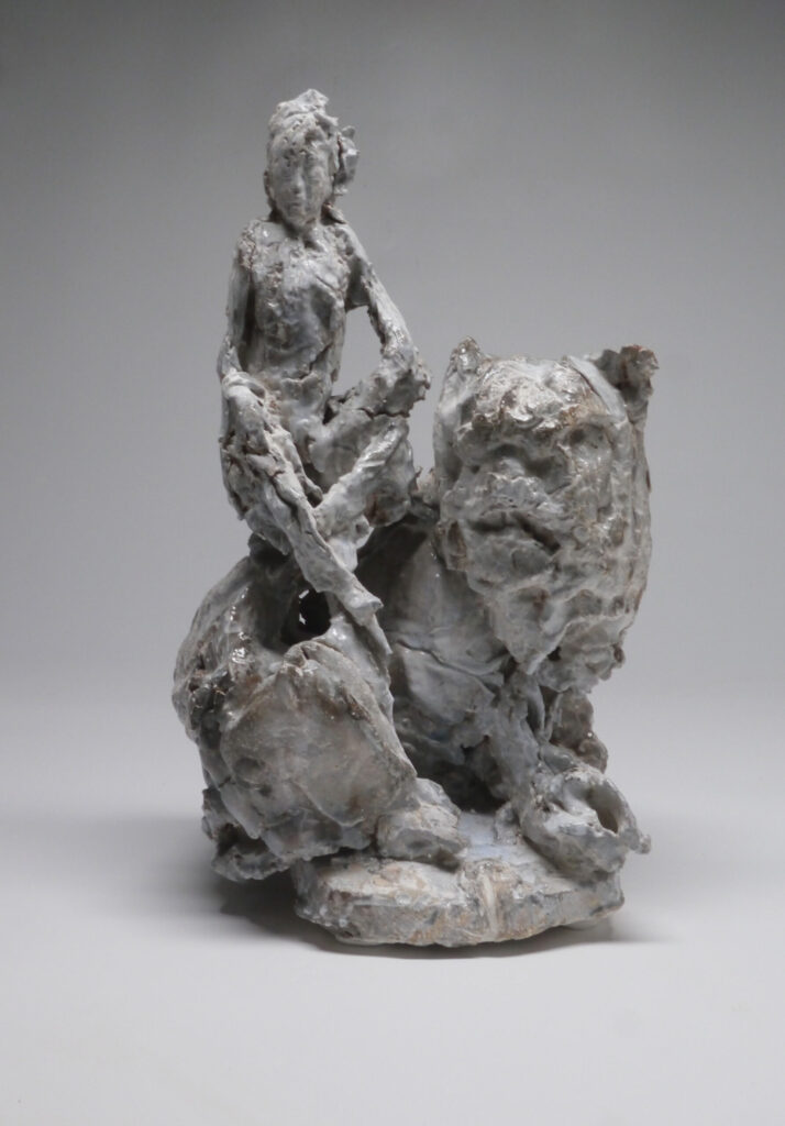 Lion’s Roar – Leak, Ceramic, Glaze, 2025, H 60  x W 30cm x 28cm