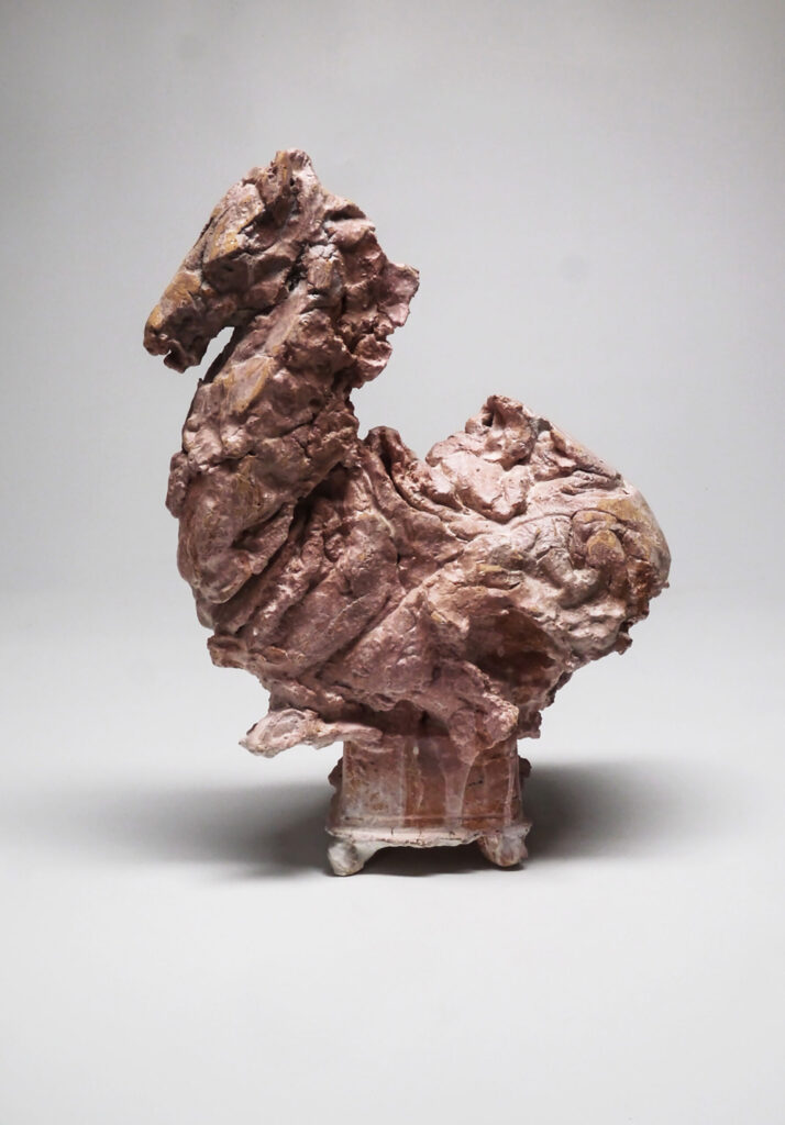 Pink Horse as a Mountain, Ceramic, Glaze, 2025, H 50  x W 30cm x 20cm